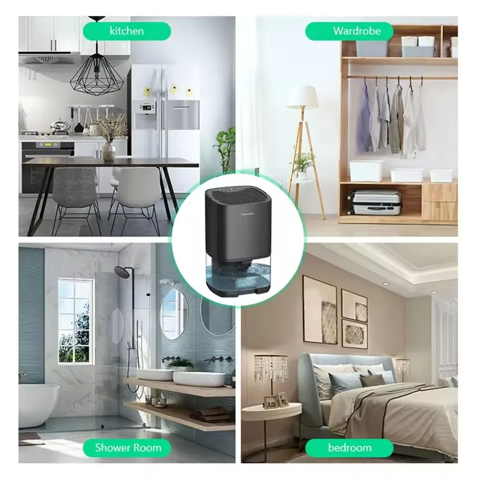 Osuszacz powietrza Xiaomi z zbiornikiem na wodę 1000 ml, 2 w 1, cichy pochłaniacz wilgoci z podstawowym filtrem powietrza, do domu, pokoju, kuchni