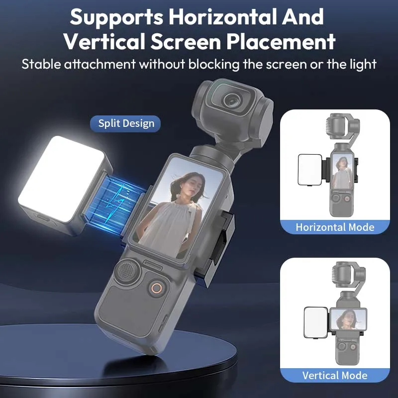 Ulanzi LM001 Pocket 3 Magnetic Mini Led Light Wodoodporna lampa wideo do DJI Osmo Pocket 3 do vlogowania na żywo 500 mah Akumulator