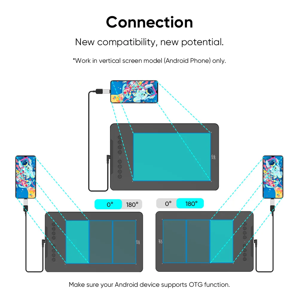 XPPen New Deco01V3 10-calowy graficzny tablet cyfrowy Tablet do rysowania 16384 poziomy ciśnienia 8 klawiszy skrótów dla Androida Windows Mac