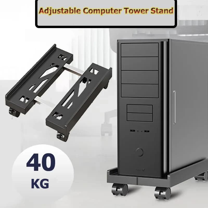 Regulowany stojak na obudowę komputera PC Tower Stand Premium – podłogowy, na dywan, dla gaming PC
