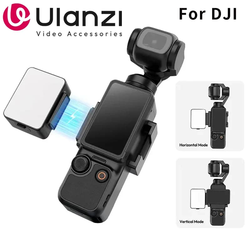 Ulanzi LM001 Pocket 3 Magnetic Mini Led Light Wodoodporna lampa wideo do DJI Osmo Pocket 3 do vlogowania na żywo 500 mah Akumulator