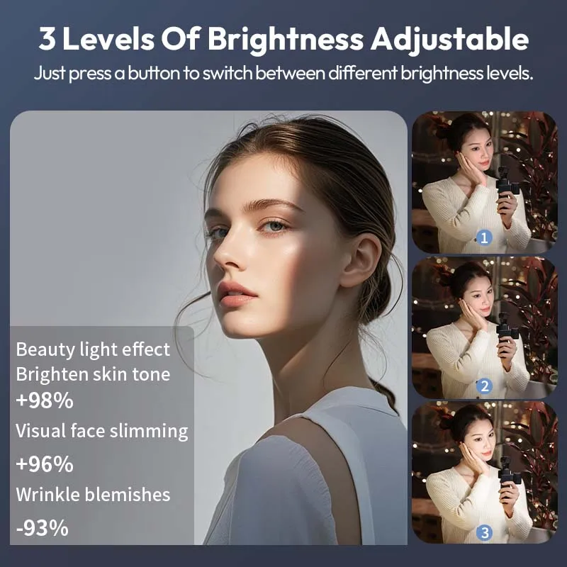 Ulanzi LM001 Pocket 3 Magnetic Mini Led Light Wodoodporna lampa wideo do DJI Osmo Pocket 3 do vlogowania na żywo 500 mah Akumulator