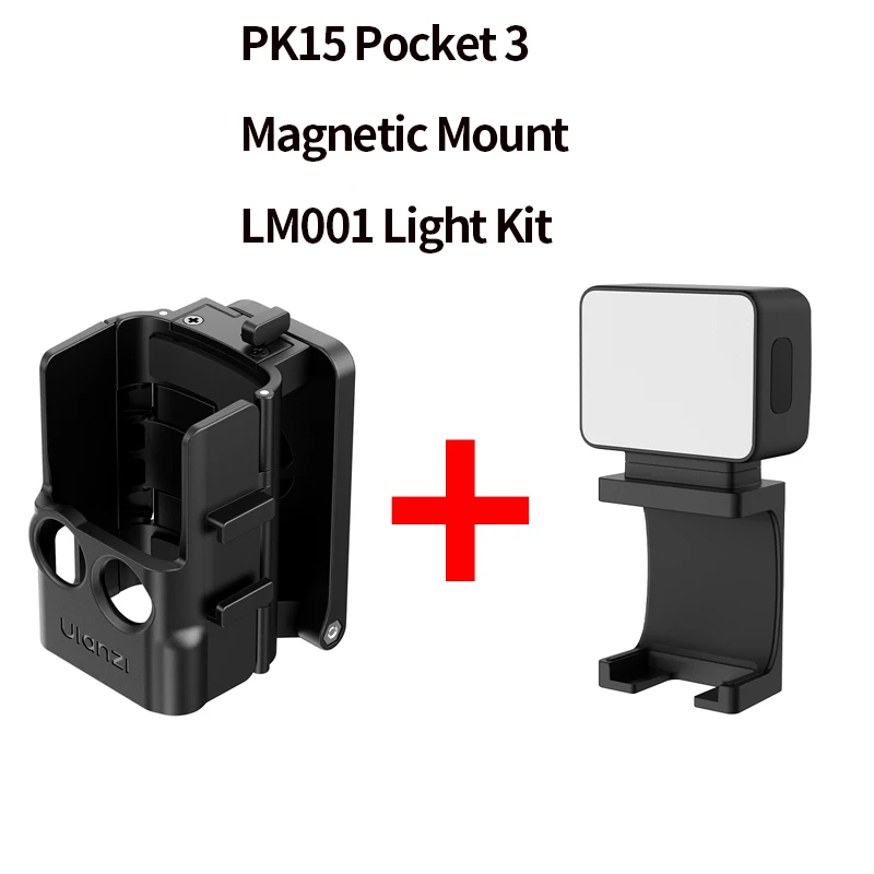 Ulanzi LM001 Pocket 3 Magnetic Mini Led Light Wodoodporna lampa wideo do DJI Osmo Pocket 3 do vlogowania na żywo 500 mah Akumulator